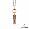 Luxury Emerald Capsule Pendant - Elegant Everyday Pendant
