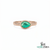 2 Karat Herzform-Smaragd- und Diamantring aus 14 Karat Gold, Smaragd-Verlobungsring