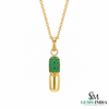 Luxury Emerald Capsule Pendant - Elegant Everyday Pendant