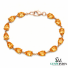 Natural Pear Cut Citrine Tennis Bracelet - November Birthstone Fine Jewelry for Women