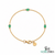 Dainty Pear Cut Emerald Chain Bracelet for Women - Fine Gemstone Jewelry Gift