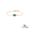 Emerald Cut Emerald Diamond Bracelet - Luxury Birthstone Jewelry