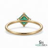 Octagon Cut Emerald Solitaire Ring in 14k Gold – Minimalist Ring