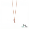 Round Natural Ruby & Baguette Diamond Statement Pendant for Women