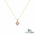 Rainbow Princess Cut Gemstone Square Pendant with Diamond Accents - Colorful Fine Jewelry