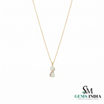 Double Pear Opal Infinity Pendant – Elegant Opal Diamond Drop Jewelry