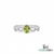 Natural Oval Peridot Infinity Twist Ring with Diamond Accent - Gift for her