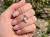 Double Oval Opal Pendant – Minimalist Opal Drop Pendant for Women