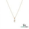 Twin Opal with Diamond Accents Twist Pendant – Elegant Natural Opal Jewelry