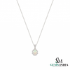 Natural Oval Opal Diamond Halo Pendant - – Vintage Inspired Diamond Opal Jewelry