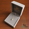 Pear Opal Solitaire Pendant with Diamond Accent - Elegant Teardrop Opal Jewelry