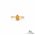 Natural Citrine Teardrop Solitaire Ring with Curved Band - Elegant Gold Gemstone Ring