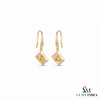 Heart Cut Citrine Drop Earrings With Diamond Accents – Statement Earrings For Women