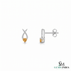 Unique Heart Cut Citrine Earrings With Intertwined Gold Design – Fine Jewelry For Her