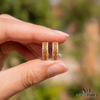 Round Citrine Hoop Earrings With Diamond Detailing - Fine Jewelry Gift For Her