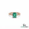 Minimalist Emerald Cut Emerald Gold Ring – Gift For Her