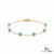 Round Turquoise Blue Gemstone Station Bracelet – Luxury Statement Jewelry For Her