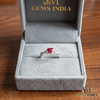 Ruby Heart Cocktail Ring with Diamond – Luxury Romantic Jewelry Gift for Her