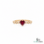 Heart Cut Ruby Ring with Diamond Halo Accents – Elegant Vintage Inspired Jewelry