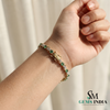 Luxury Round Emerald & Diamond Tennis Bracelet - Classic Luxury Bracelet