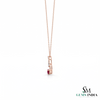 Oval Ruby & Diamond Pendant With Teardrop Design – Luxury Jewelry For Women