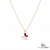 Elegant Pear Ruby Double Drop Pendant With Diamond Accents – Fine Jewelry Gift For Her