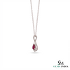 Pear Shape Ruby & Diamond Pendant – Fine Jewelry Gift For Her