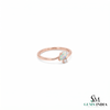 Marquise Opal Halo Ring with Diamond - Promise Ring For Her