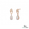 Oval Opal Drop Earrings With Diamond Accent – Luxury Fine Jewelry For Her