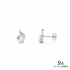 Pear Cut Opal Stud Earrings With Diamond Accent – Elegant Everyday Jewelry Gift