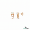 Round Opal Stud Earrings With Diamond – Luxury Fine Jewelry For Her