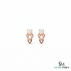 Round Opal Stud Earrings With Diamond – Luxury Fine Jewelry For Her