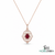Vintage Oval Ruby & Diamond Filigree Pendant – Elegant Statement Jewelry