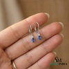 Oval Tanzanite and Diamond Drop Leverback Earrings - December Birthstone Jewelry Gift