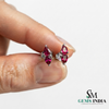 Pear Cut Ruby Stud Earrings – Double Teardrop Gemstone Earrings