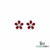 Pear Ruby Flower Stud Earrings with Diamond Accents – Elegant Statement Jewelry