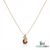 Natural Round Ruby Diamond Accent Swirl Pendant - Fine Jewelry for Women