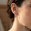 Oval Tanzanite and Diamond Drop Leverback Earrings - December Birthstone Jewelry Gift