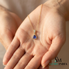 Natural Trillion Tanzanite and Diamond Pendant – Luxury Gemstone Gold Pendant