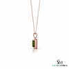 Minimalist Square Solitaire Peridot - Green Gemstone Jewelry