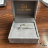 Round Cut Peridot with Diamond Accent Ring - Dainty Everyday Jewelry