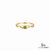 Round Cut Peridot Crossover Ring - Elegant Twist Band