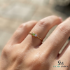 Oval Cut Peridot & Diamond Ring - Minimalist Fine Jewelry