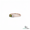 Oval Cut Peridot & Diamond Ring - Minimalist Fine Jewelry