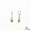 Oval Peridot Dangle Drop Earrings for Women - August Birthstone Gift