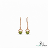 Oval Peridot Dangle Drop Earrings for Women - August Birthstone Gift