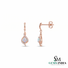 Elegant Pear-Shaped Opal Dangle Earrings - October Birthstone Jewelry