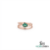 Natural Pear Shape Emerald Wrap Ring in 14k Gold - Emerald Wrap Ring