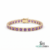 Modern Princess Cut Amethyst Tennis Bracelet – Gemstone Jewelry for her