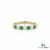 Round Natural Emerald & Diamond Eternity Ring - Wedding & Anniversary Band